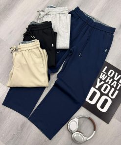 Straight Fit Drawstring Trousers Relaxed Casual Streetwear Pants