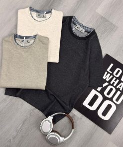Korean Double Neck T Shirt Checkered Collar Short Sleeve Streetwear Tee