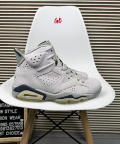 Retro Jordan High Top Basketball Sneakers Grey Blue Streetwear Casual Shoes