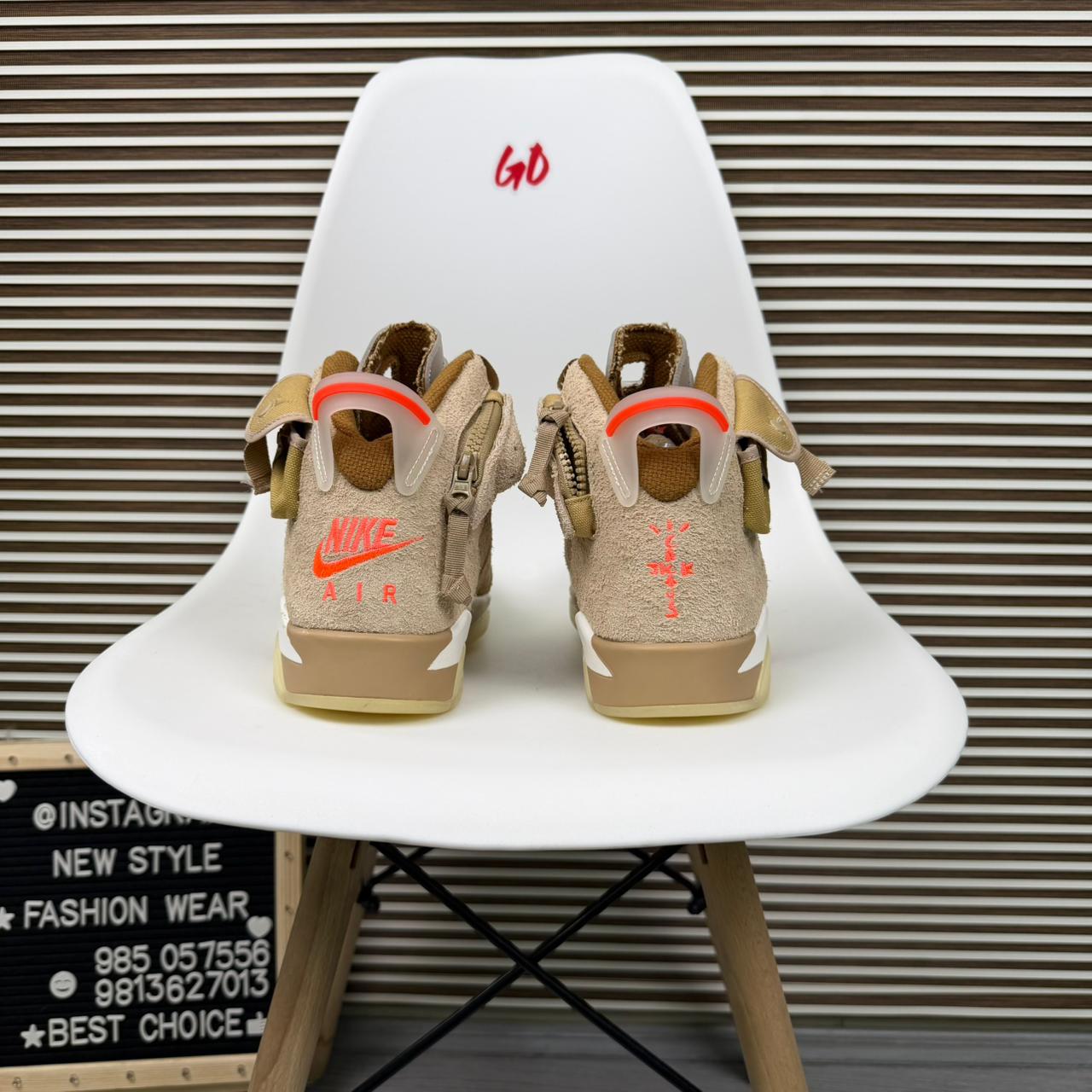 Retro Jordan-6 High Top Sneakers Desert Khaki Streetwear Casual Shoes - Image 5
