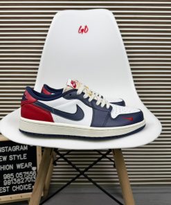 Red Blue White Jordan Low Top Sneakers Streetwear Casual Shoes