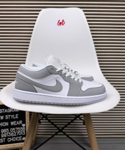 Grey White Jordan Low Top Basketball Sneakers Casual Streetwear Lifestyle Shoes