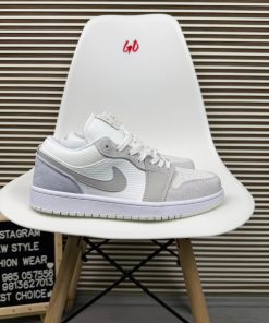 Light White Grey Jordan Low Top Basketball Sneakers Casual Streetwear Lifestyle Shoes