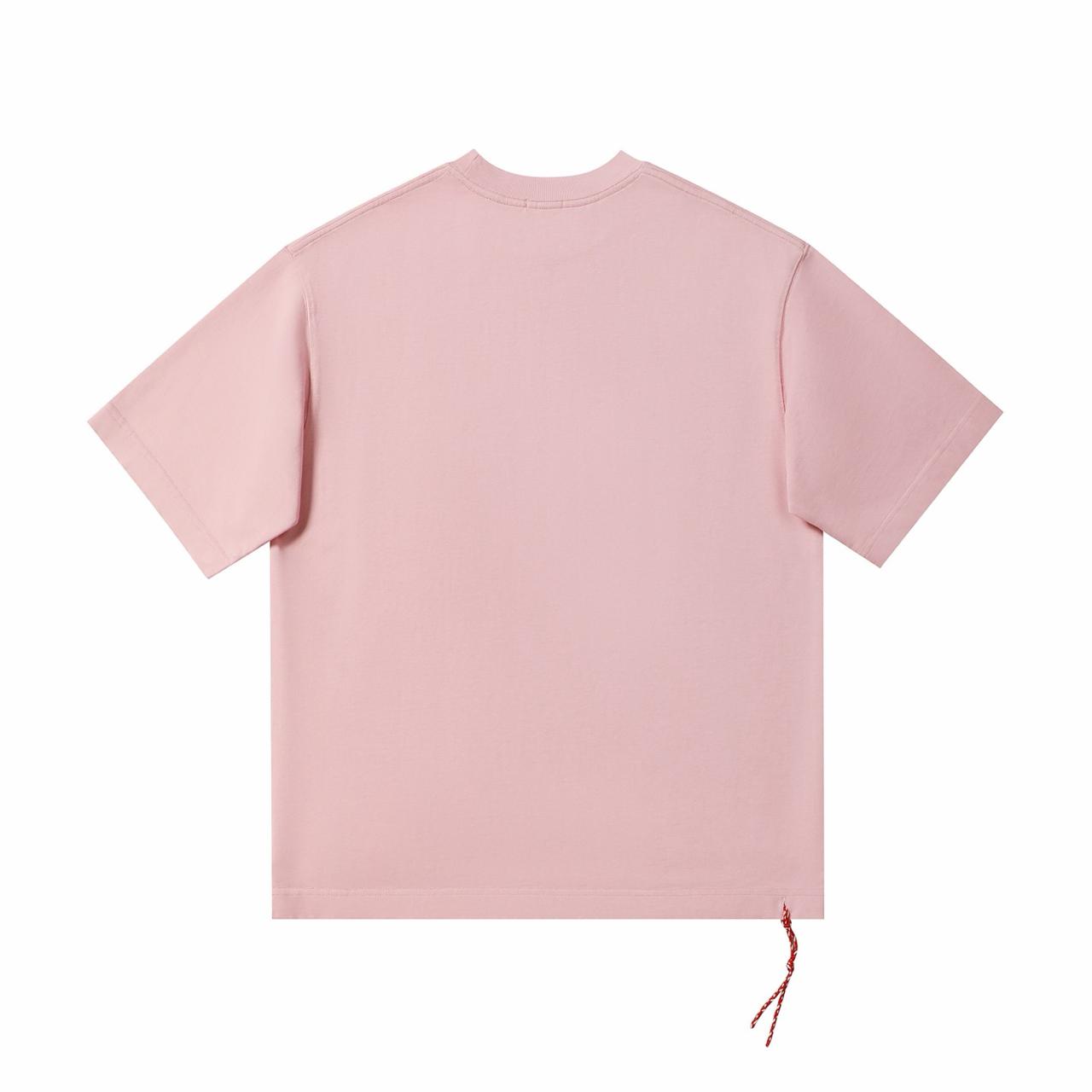Oversized Cotton Baby Pink T-shirt Minimal Streetwear Short Sleeve Casual Tee - Image 2