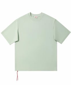 Oversized Cotton Mint Green T-shirt Minimal Streetwear Short Sleeve Casual Tee