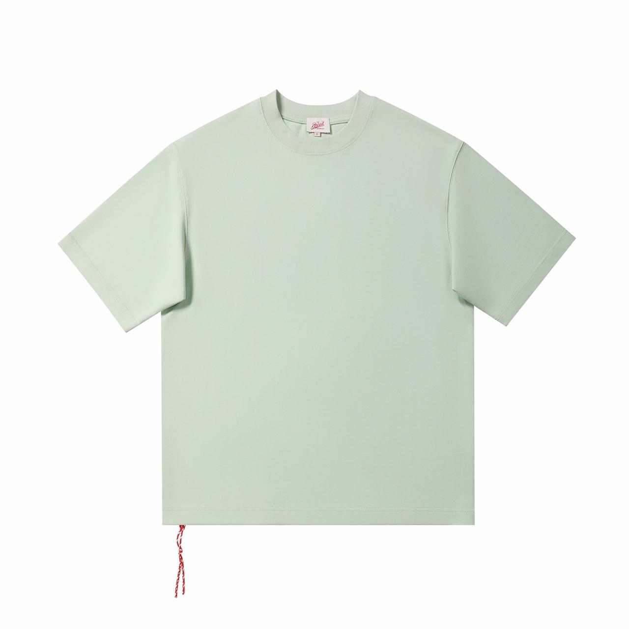 Oversized Cotton Mint Green T-shirt Minimal Streetwear Short Sleeve Casual Tee