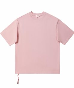 Oversized Cotton Baby Pink T-shirt Minimal Streetwear Short Sleeve Casual Tee