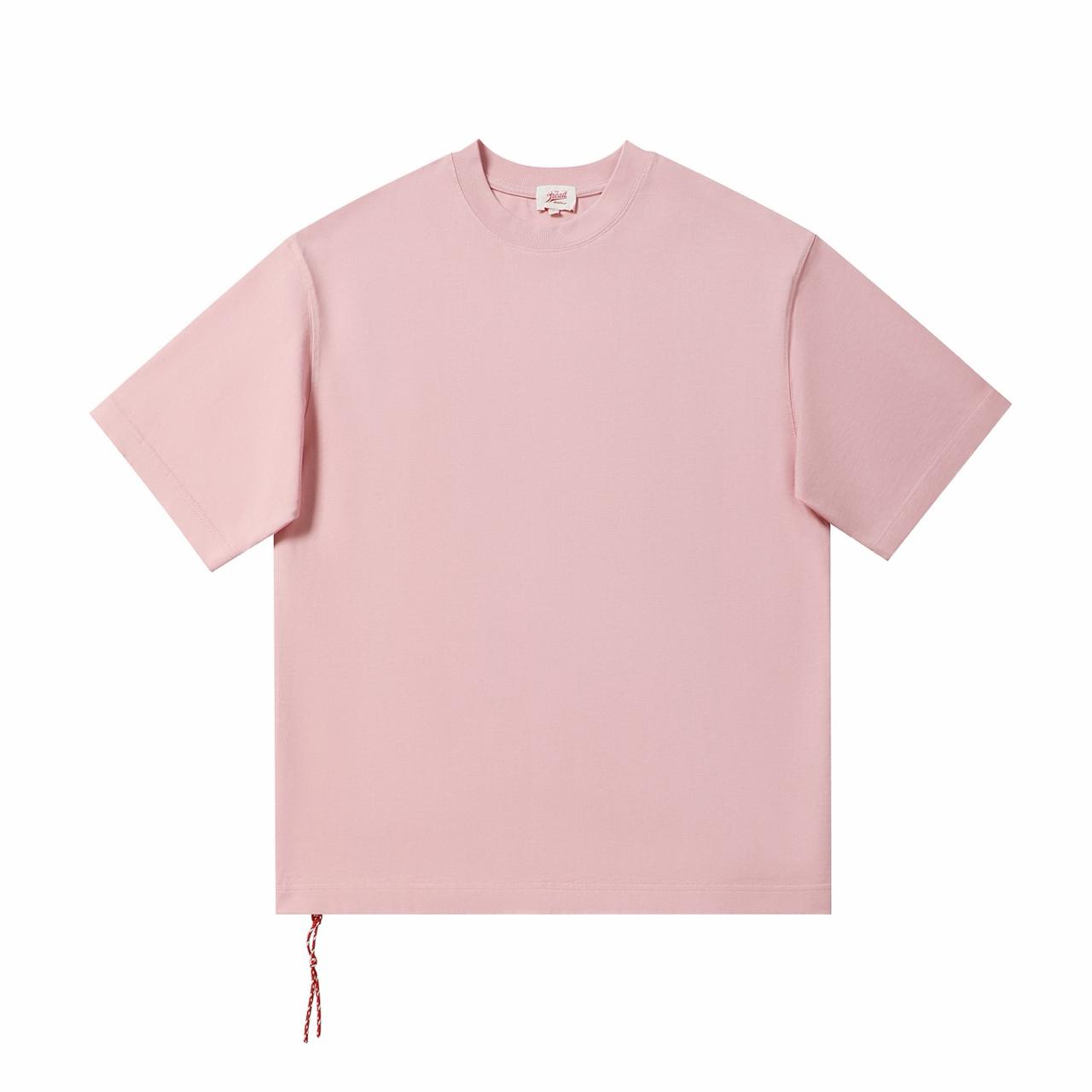 Oversized Cotton Baby Pink T-shirt Minimal Streetwear Short Sleeve Casual Tee