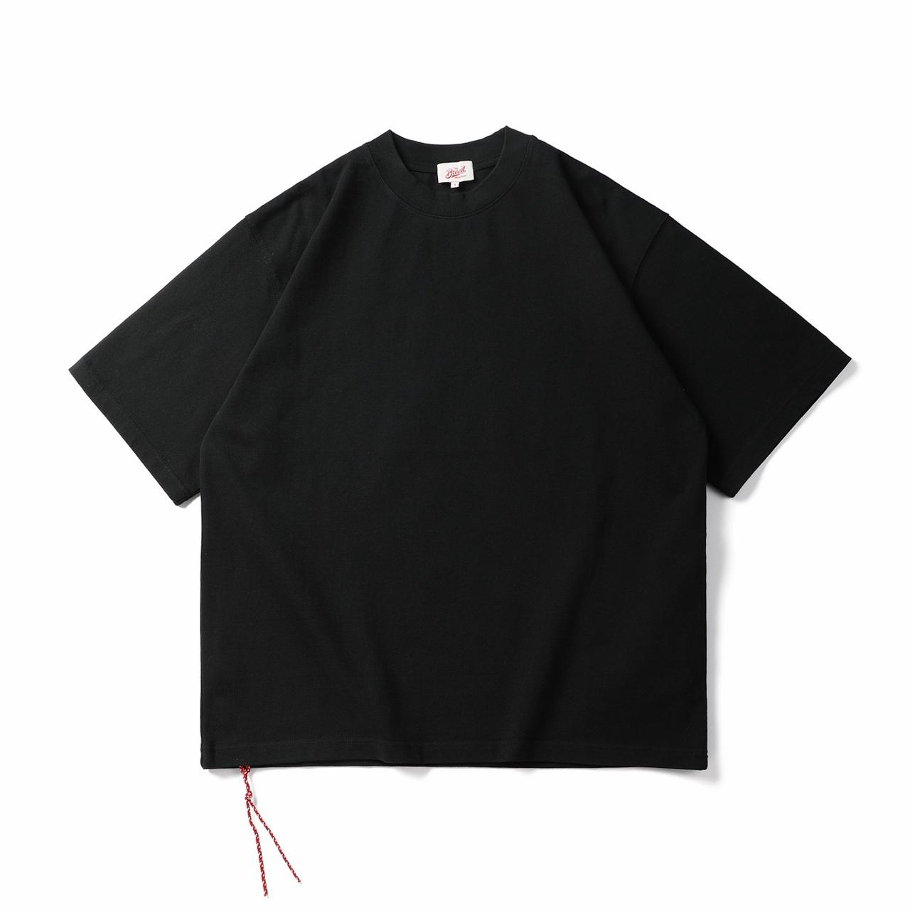 Oversized Cotton Black T-shirt Minimal Streetwear Short Sleeve Casual Tee