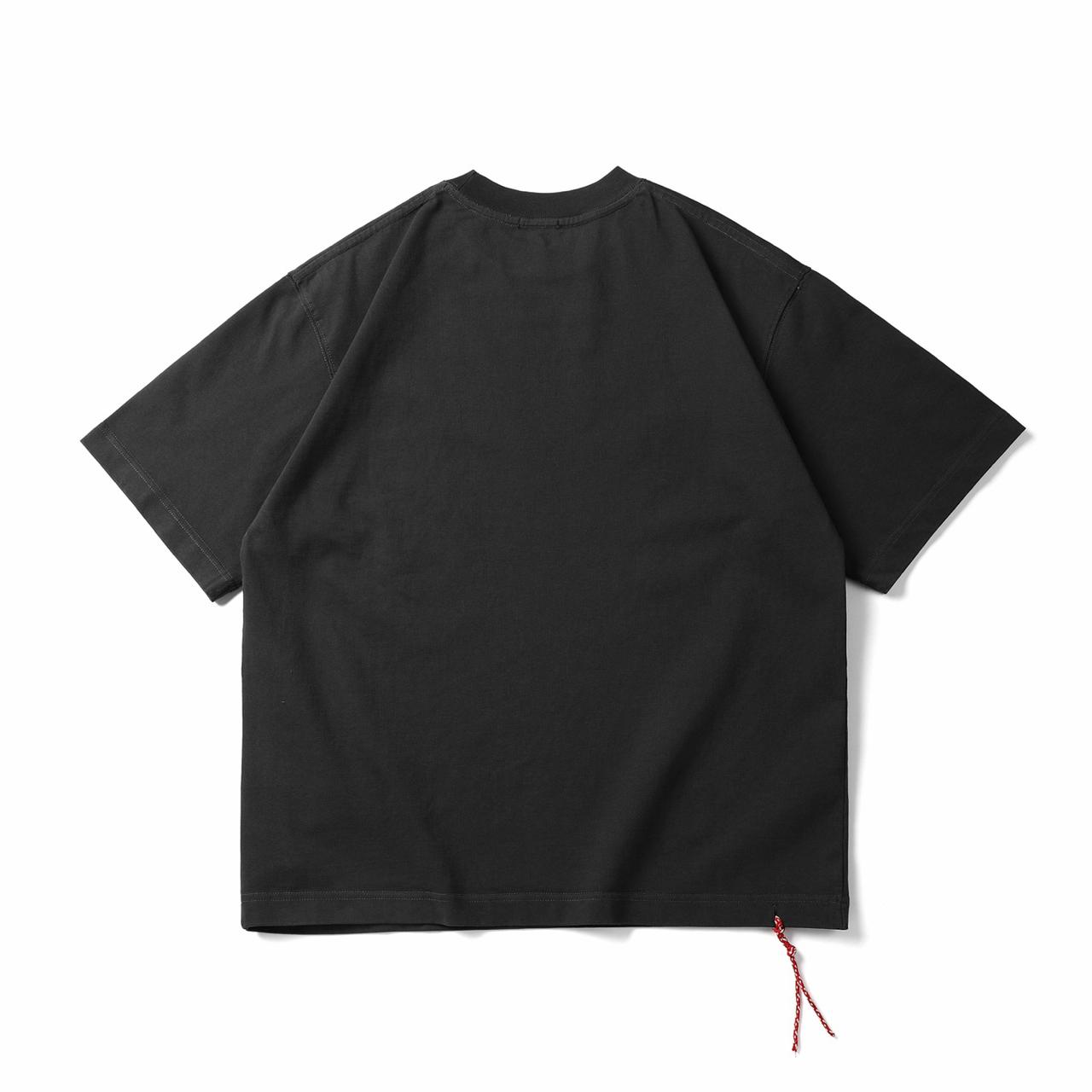 Oversized Cotton Dark Grey T-shirt Minimal Streetwear Short Sleeve Casual Tee - Image 2