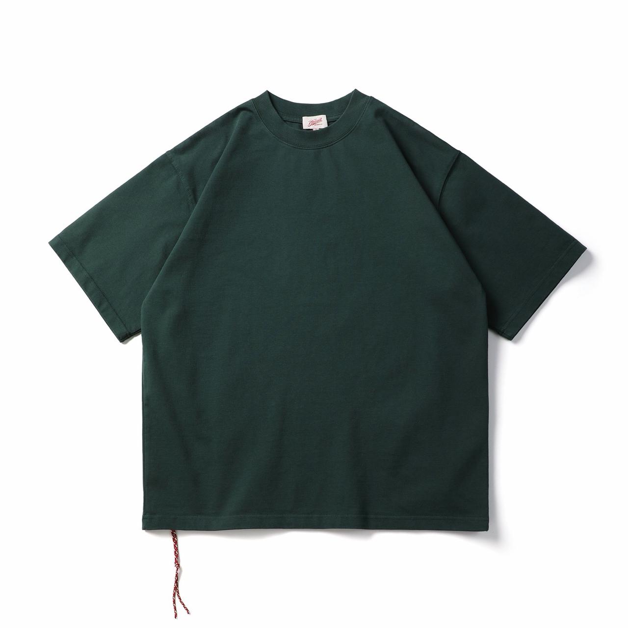 Oversized Cotton Dark Green T-shirt Minimal Streetwear Short Sleeve Casual Tee