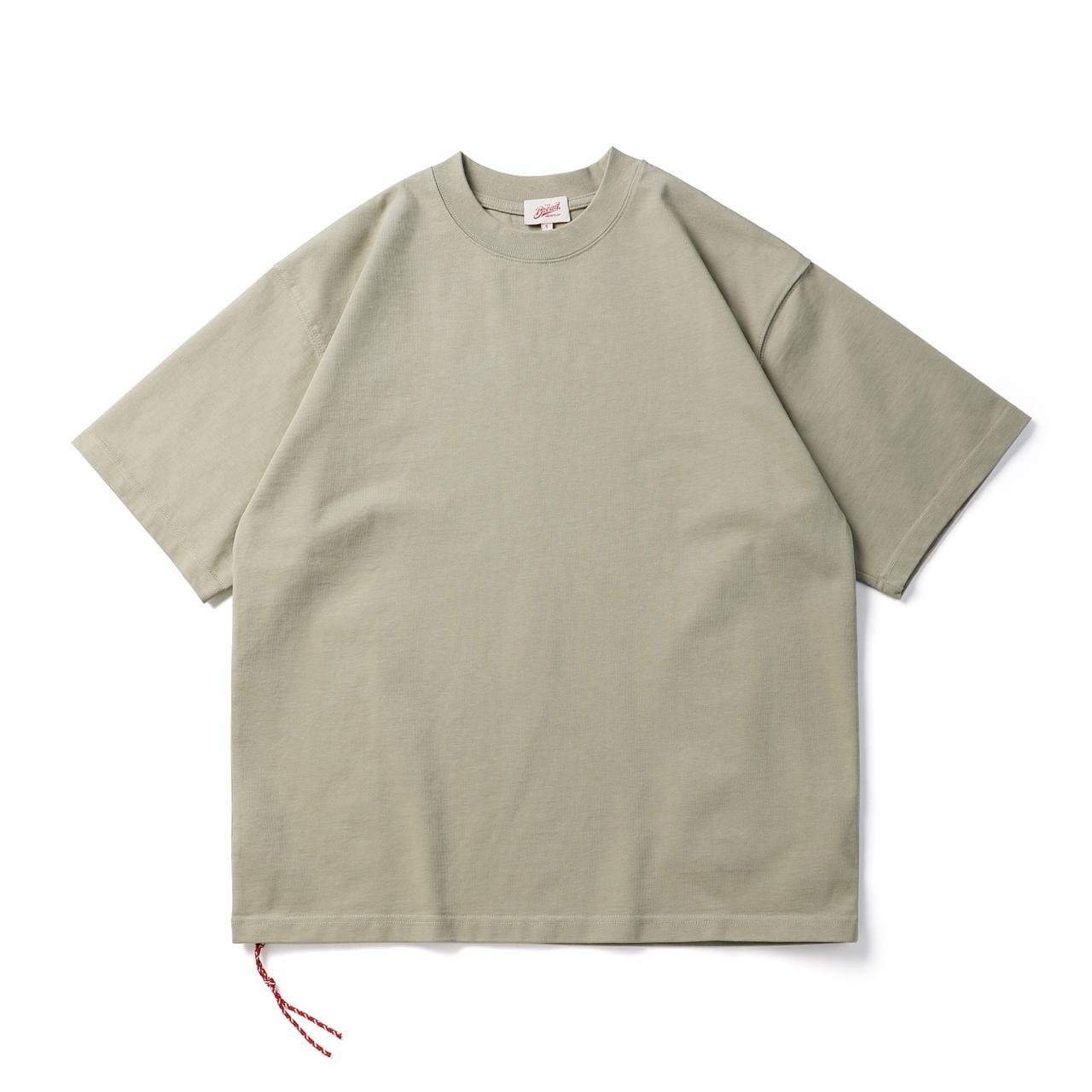 Oversized Cotton Light Khaki T-shirt Minimal Streetwear Short Sleeve Casual Tee