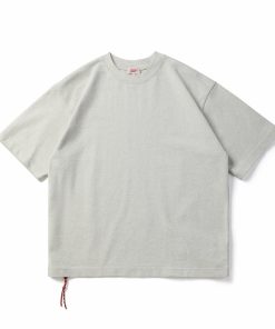 Oversized Cotton Light Grey T-shirt Minimal Streetwear Short Sleeve Casual Tee