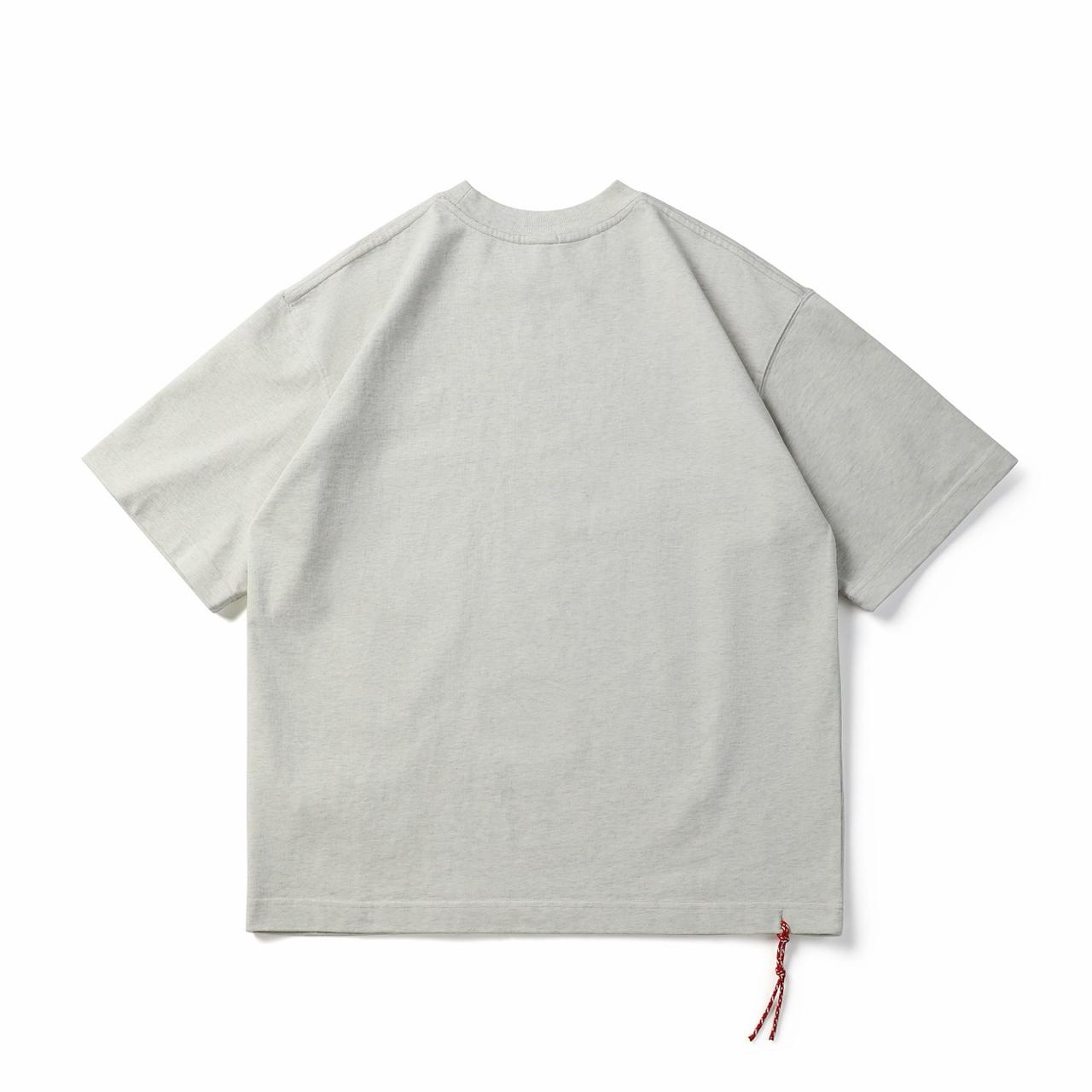 Oversized Cotton Light Grey T-shirt Minimal Streetwear Short Sleeve Casual Tee - Image 2