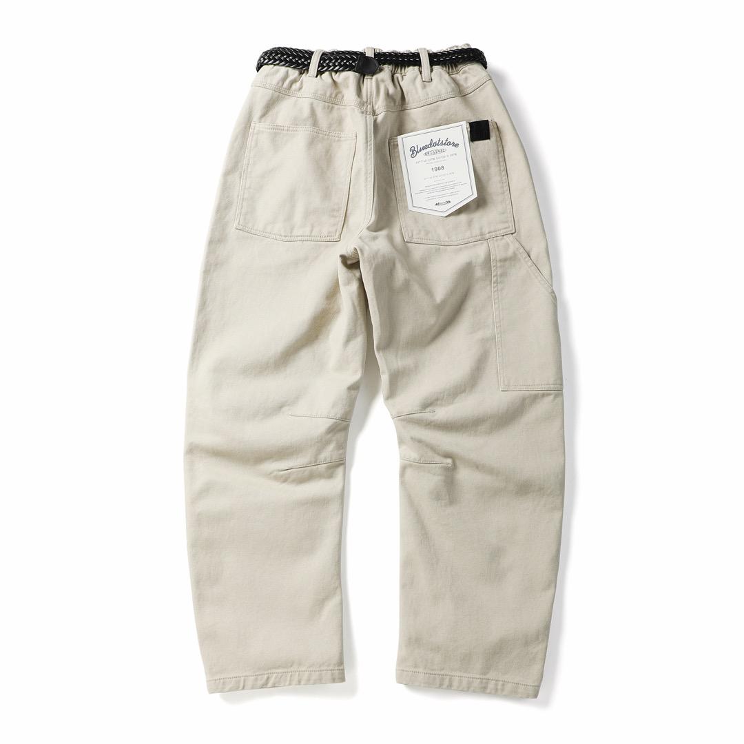 Vintage Utility Relaxed Fit Casual Workwear Streetwear Barrel Pants Off -White - Image 2