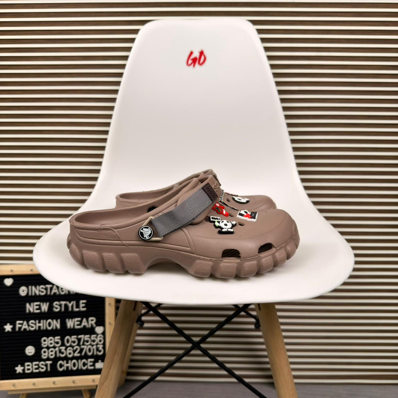 All Terrain Comfort Clogs Rugged Sole Slip On Outdoor Sandals 'Brown'