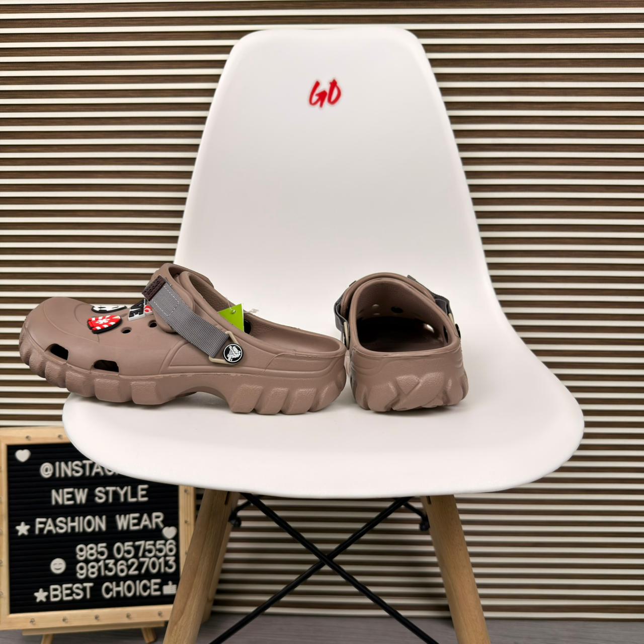 All Terrain Comfort Clogs Rugged Sole Slip On Outdoor Sandals 'Brown' - Image 2