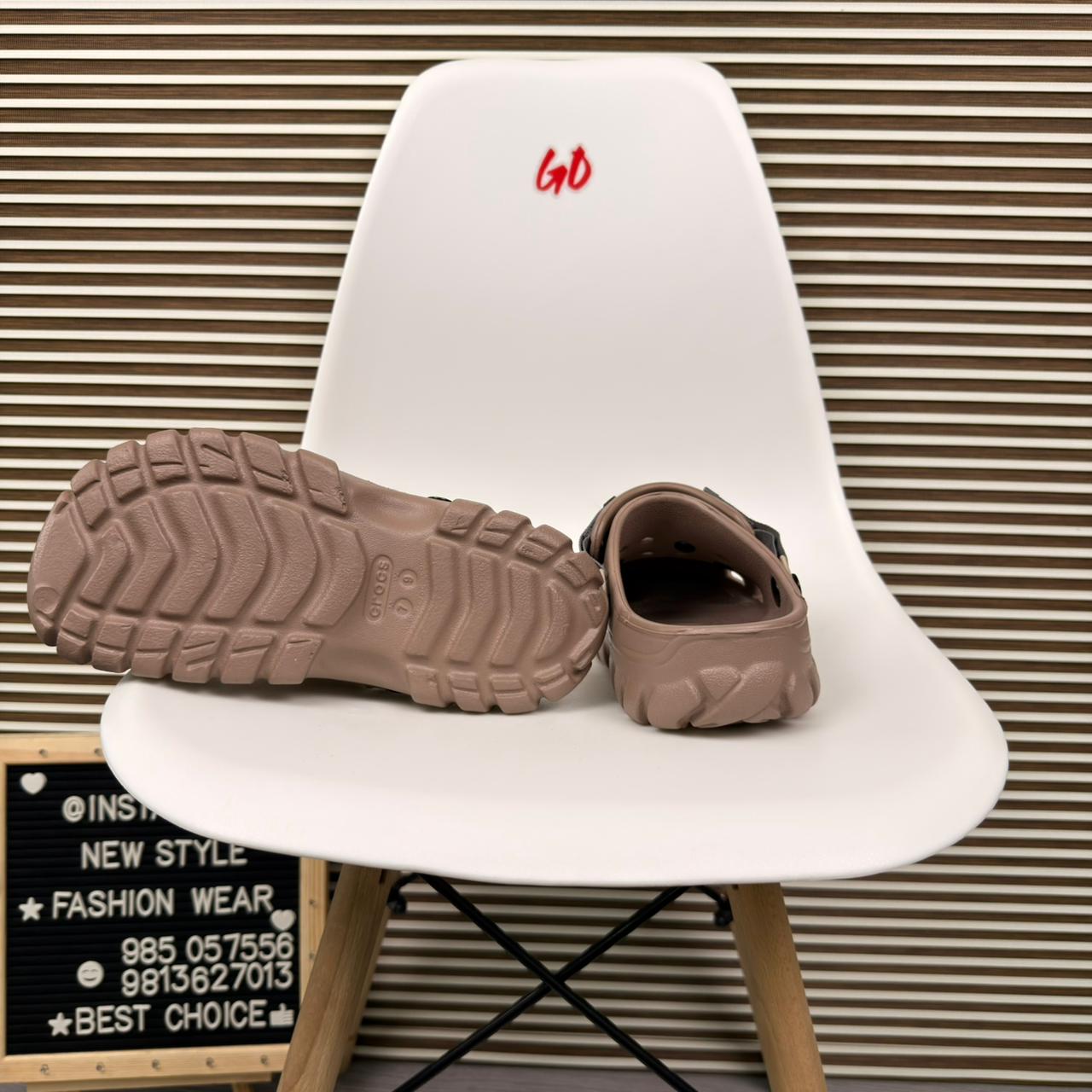 All Terrain Comfort Clogs Rugged Sole Slip On Outdoor Sandals 'Brown' - Image 6