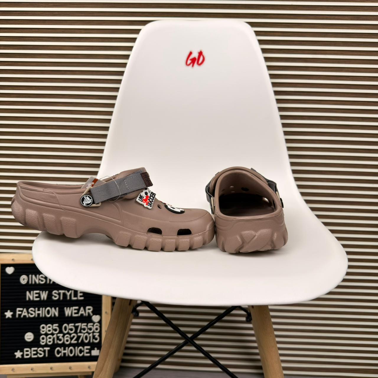 All Terrain Comfort Clogs Rugged Sole Slip On Outdoor Sandals 'Brown' - Image 3