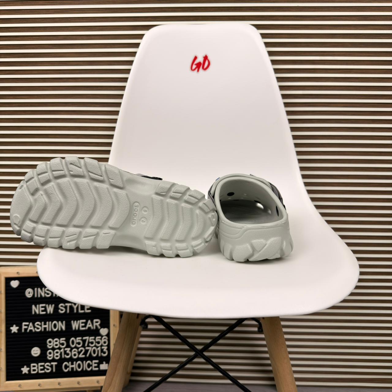 All Terrain Comfort Clogs Rugged Sole Slip On Outdoor Sandals 'Grey' - Image 6