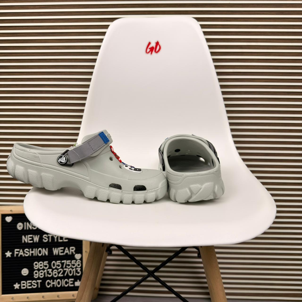 All Terrain Comfort Clogs Rugged Sole Slip On Outdoor Sandals 'Grey' - Image 3