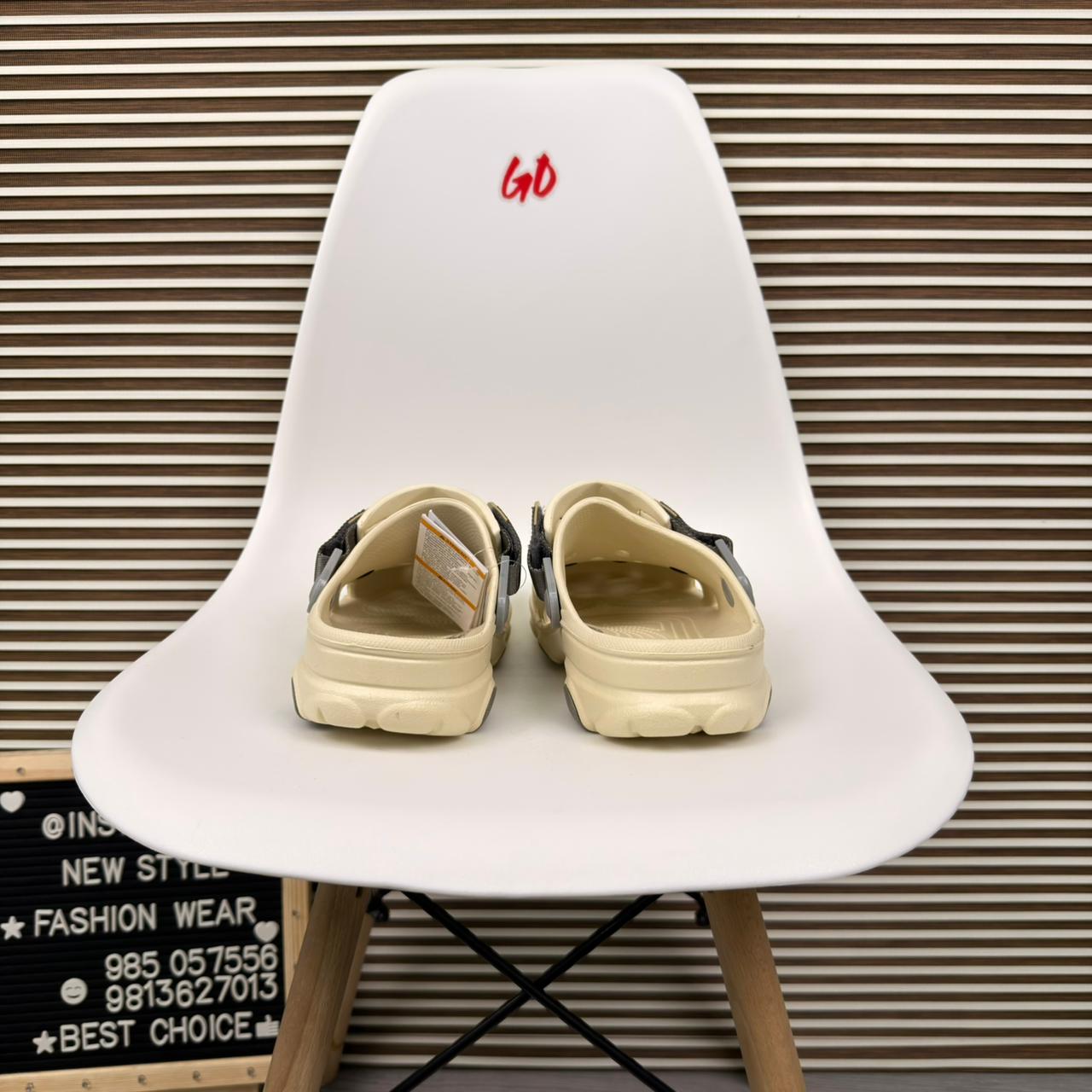 All Terrain Comfort Clogs Rugged Sole Slip On Outdoor Sandals 'Cream' - Image 4