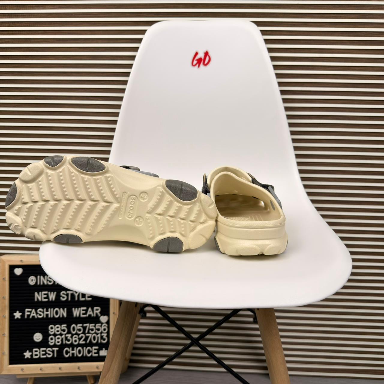 All Terrain Comfort Clogs Rugged Sole Slip On Outdoor Sandals 'Cream' - Image 6
