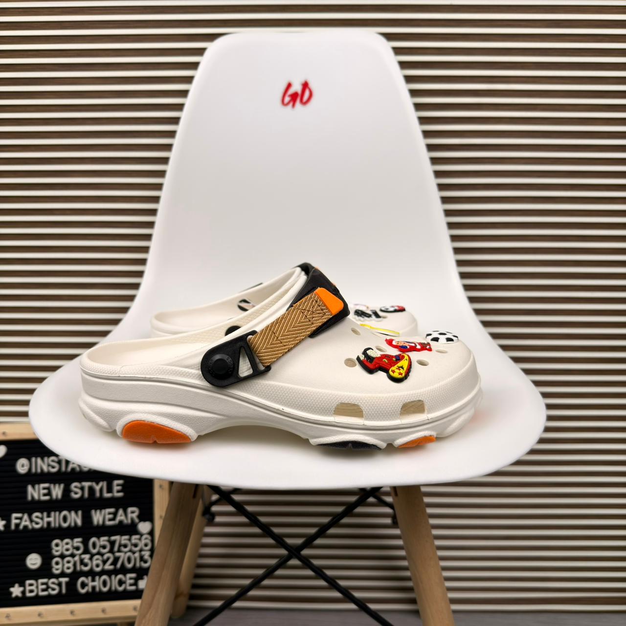 All Terrain Comfort Clogs Rugged Sole Slip On Outdoor Sandals 'Off White'