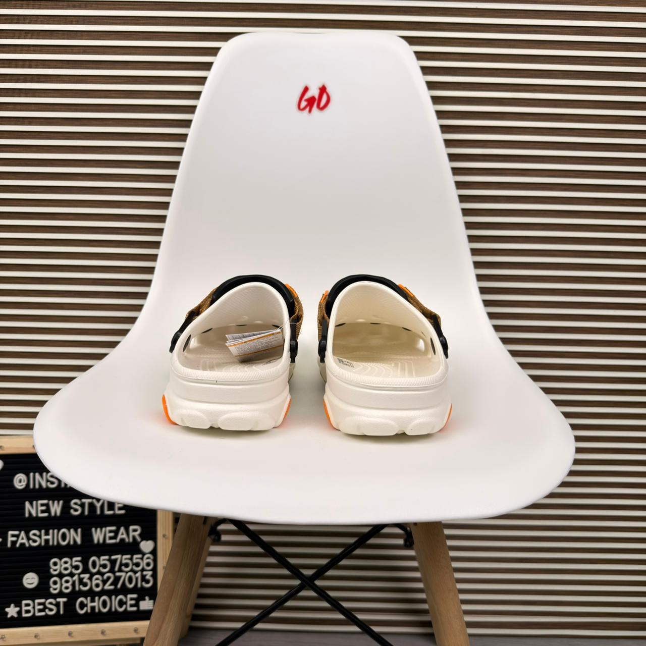 All Terrain Comfort Clogs Rugged Sole Slip On Outdoor Sandals 'Off White' - Image 4