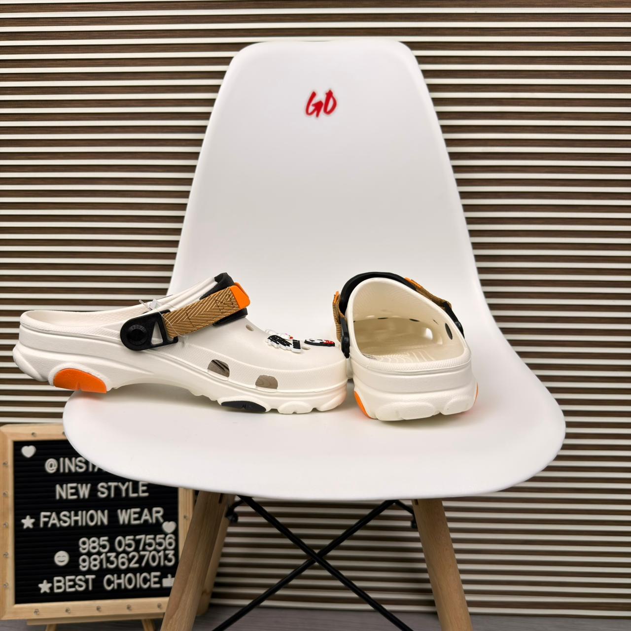 All Terrain Comfort Clogs Rugged Sole Slip On Outdoor Sandals 'Off White' - Image 3