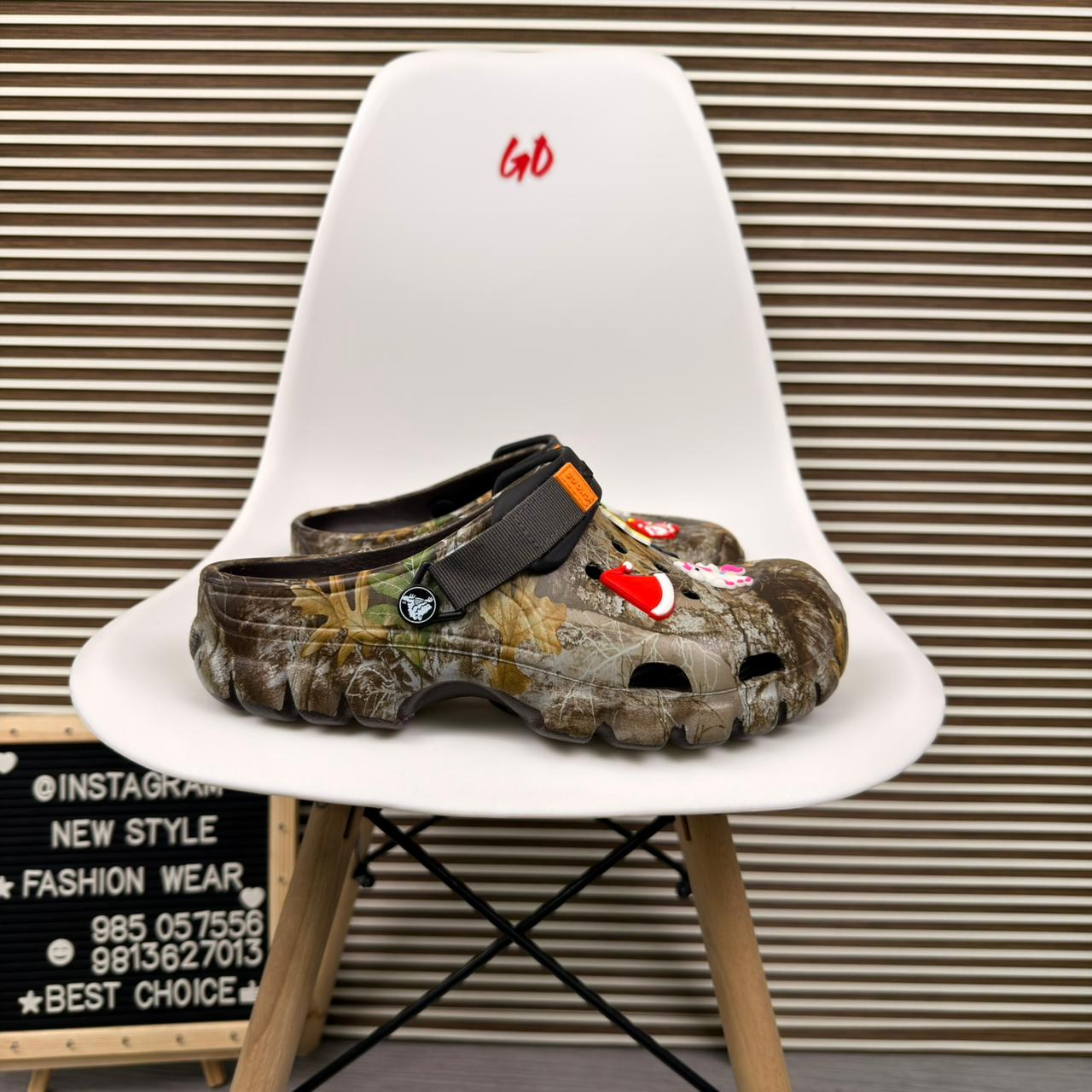 Forest Camo Comfort Clogs Lightweight Slip On Casual Outdoor Sandals 'Sand'