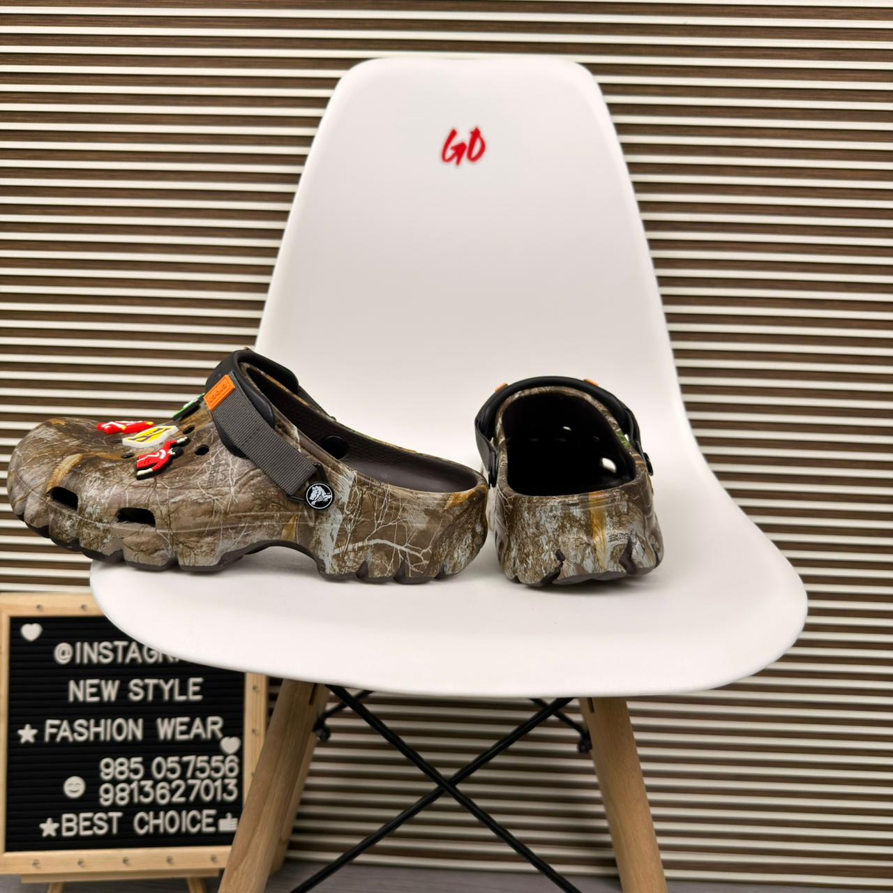 Forest Camo Comfort Clogs Lightweight Slip On Casual Outdoor Sandals 'Sand' - Image 2
