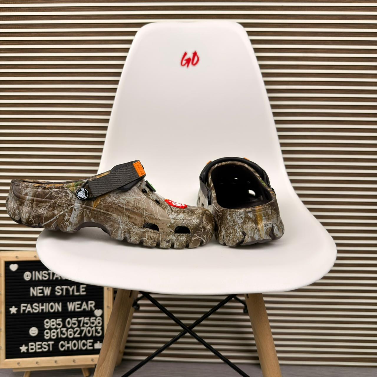 Forest Camo Comfort Clogs Lightweight Slip On Casual Outdoor Sandals 'Sand' - Image 3