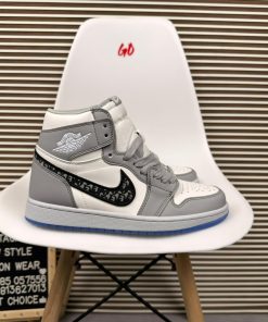 Wolf Grey Dior Classic High-Top Sneaker