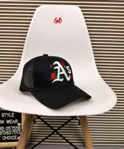Embroidered Mesh Trucker Cap Adjustable Curved Brim Streetwear Hat