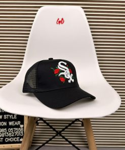 Embroidered Mesh Trucker Cap Adjustable Curved Brim Streetwear Hat