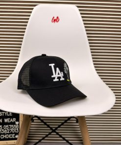 Embroidered Mesh Trucker Cap Adjustable Curved Brim Streetwear Hat