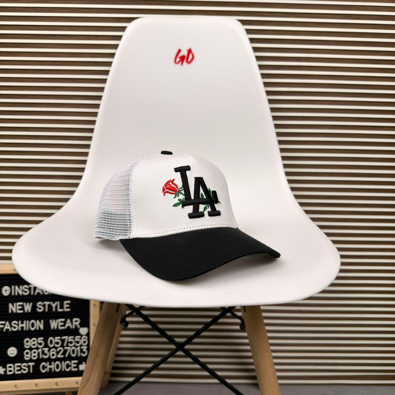 Embroidered Mesh Trucker Cap Adjustable Curved Brim Streetwear Hat