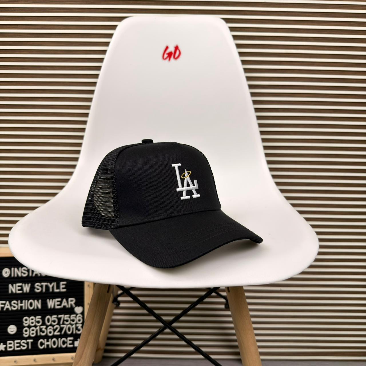 Embroidered Mesh Trucker Cap Adjustable Curved Brim Streetwear Hat