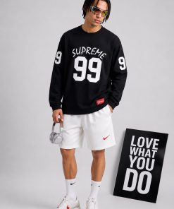 Premium Graphic Long Sleeve Cotton T Shirt Casual Streetwear Tee Black