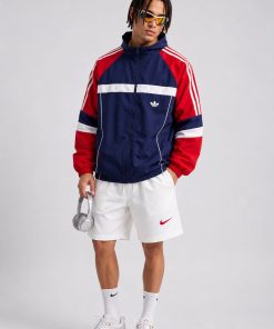 Premium Colorblock Full-Zip Track Jacket 'Red/Blue'