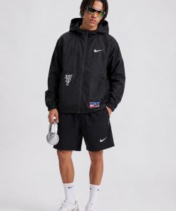 Lightweight Hooded Windbreaker Onyx Jacket Casual Streetwear Outerwear