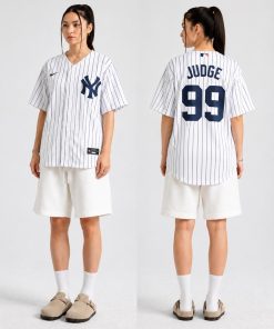Vintage Pinstripe Baseball Jersey Oversized Button Up Sports White Blue Shirt