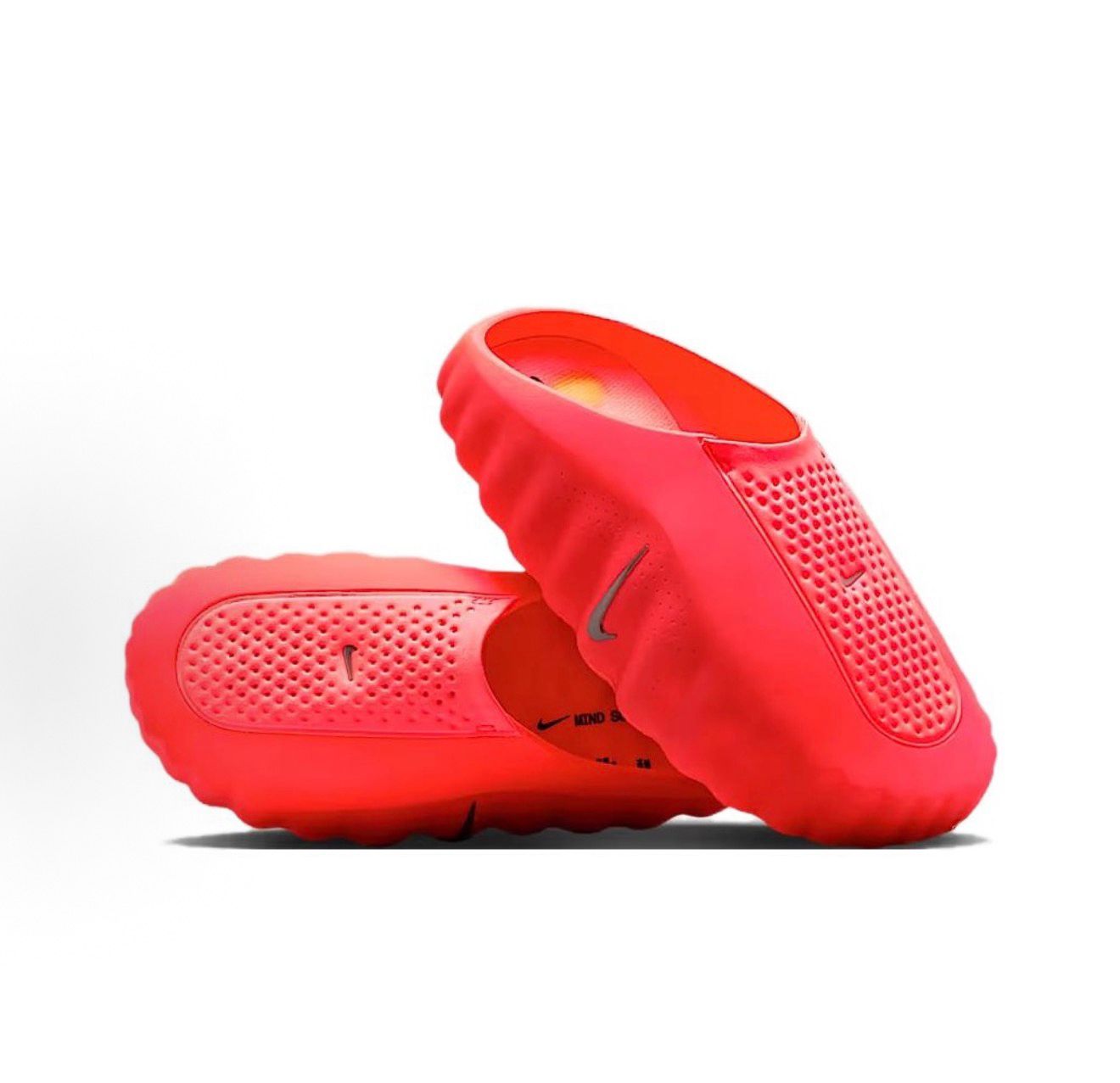 Lightweight Comfort Slide Sandals Casual Everyday Slip On Slippers Red - Image 5