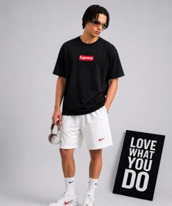 Premium Oversized Cotton Graphic T-Shirt Black