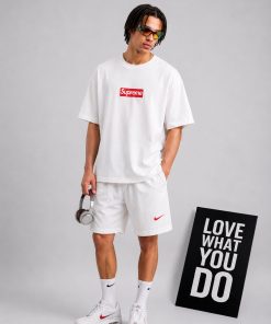 Premium Oversized Cotton Graphic T-Shirt White