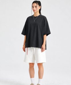 Oversized Cotton Dark Grey T-Shirt Streetwear Short Sleeve Premium Tee