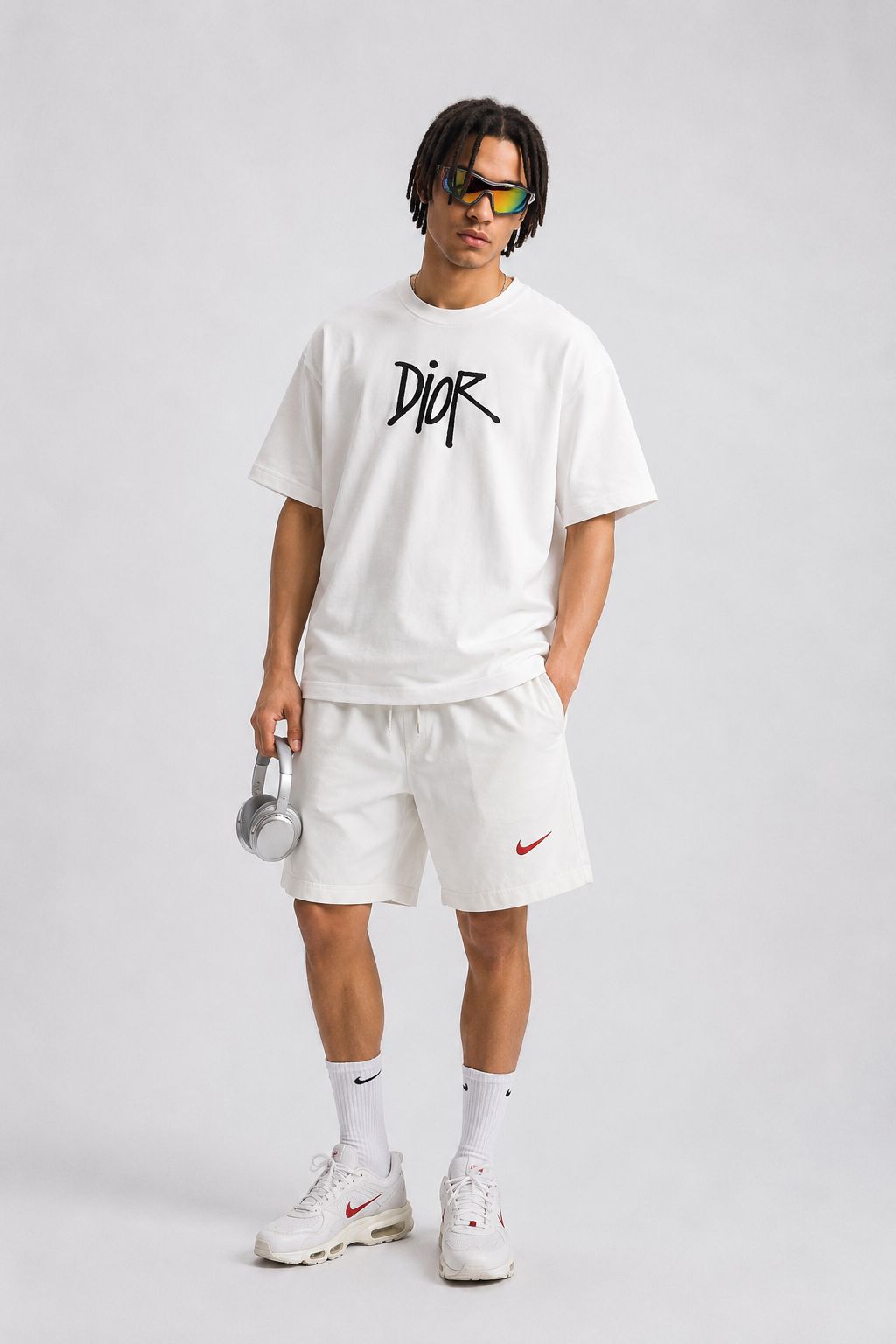 Premium Oversized Cotton Graphic T-Shirt White