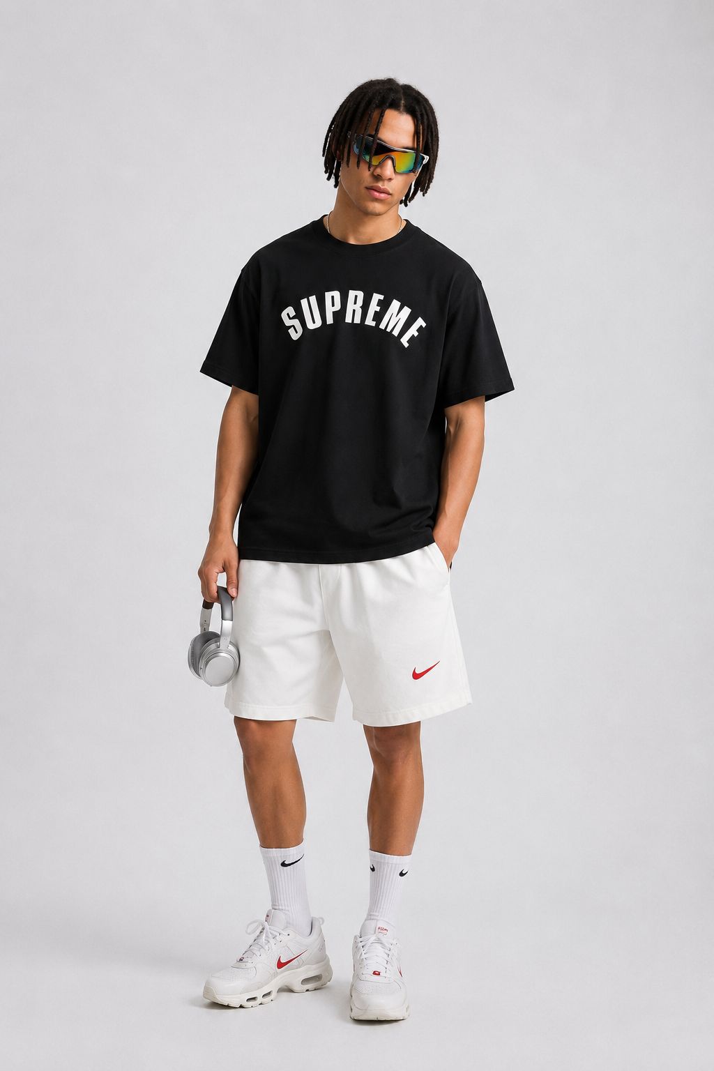 Premium Oversized Cotton Graphic T-Shirt Black