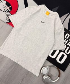 Premium Oversized Light-Grey Cotton T-Shirt
